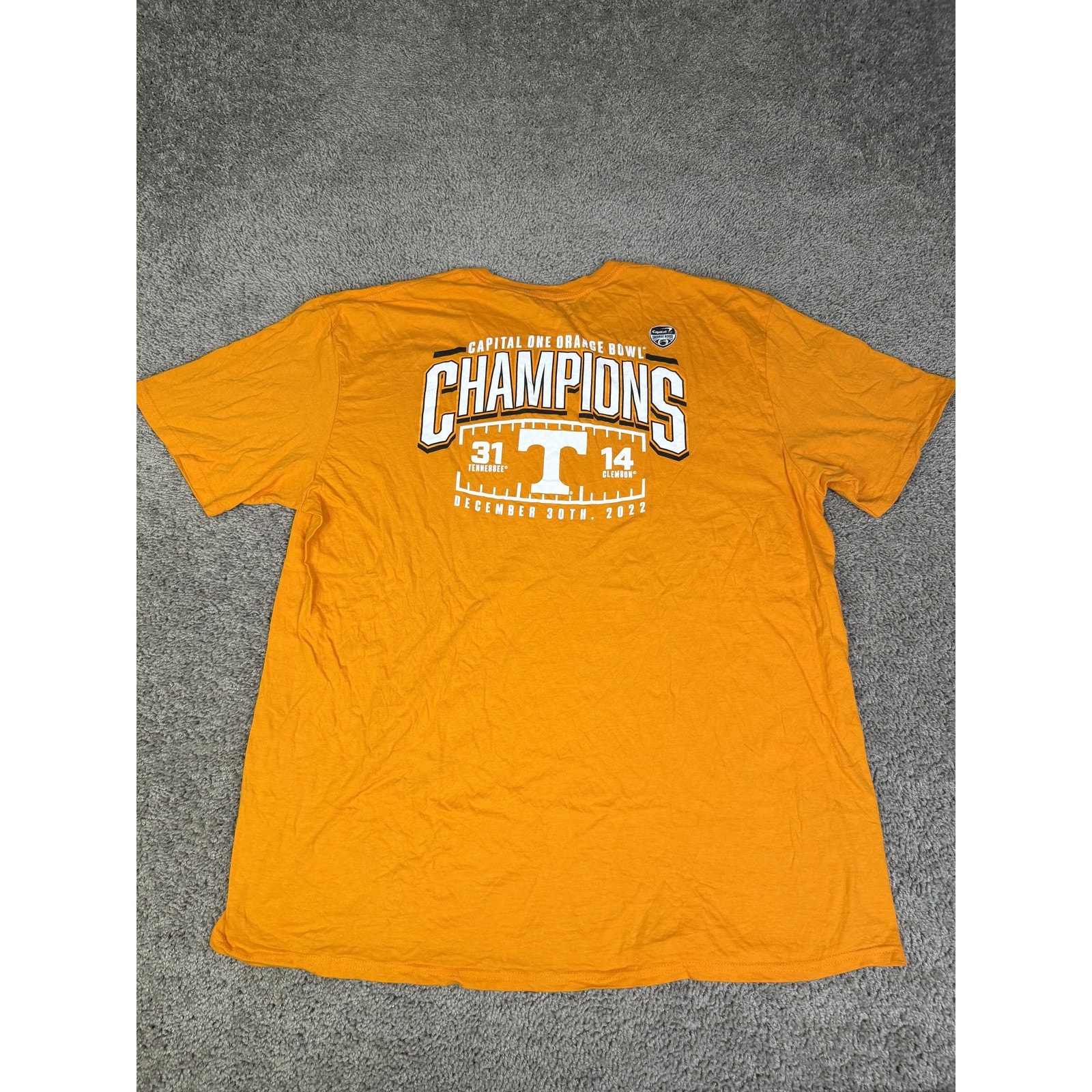 Tennessee Volunteers Shirt Mens 2xl Orange Bowl Champions Ncaa Football Fanatics